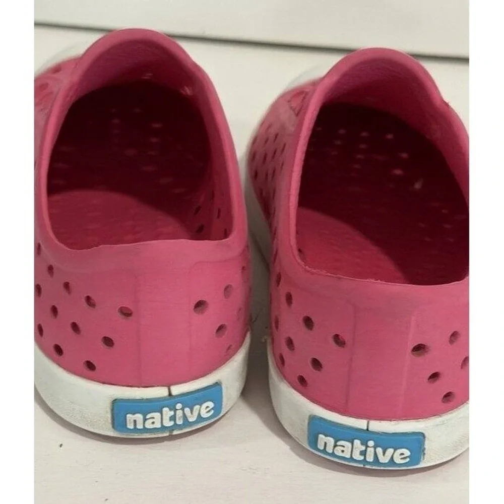 Lot of 2 Girls Native Jefferson Slip On Shoes Pink and Purple Size C9